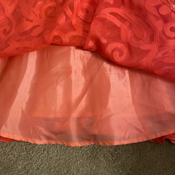 ***VINTAGE*** TAWNY CORAL FORMAL WITH FAUX PEARL/RHINESTONE DETAIL SIZE S - Picture 3 of 14